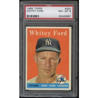 1958 Topps Baseball #320 Whitey Ford PSA 8 (NM-MT) *0887