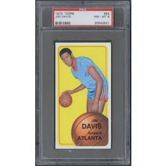 1970/71 Topps Basketball #54 Jim Davis PSA 8 (NM-MT) *2531