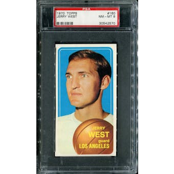 1970/71 Topps Basketball #160 Jerry West PSA 8 (NM-MT) *2570