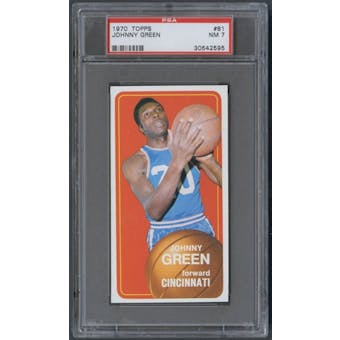 1970/71 Topps Basketball #81 Johnny Green PSA 7 (NM) *2595