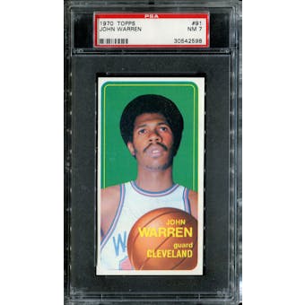 1970/71 Topps Basketball #91 John Warren PSA 7 (NM) *2598