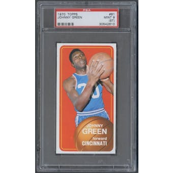 1970/71 Topps Basketball #81 Johnny Green PSA 9 (MINT) (ST) *2610