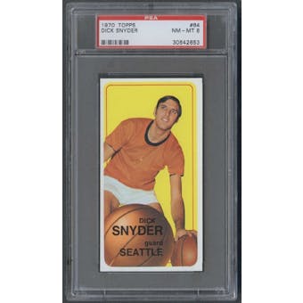 1970/71 Topps Basketball #64 Dick Snyder PSA 8 (NM-MT) *2653