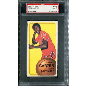 1970/71 Topps Basketball #129 Fred Carter PSA 7 (NM) *2658