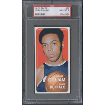 1970/71 Topps Basketball #73 Herm Gilliam PSA 8 (NM-MT) *2675
