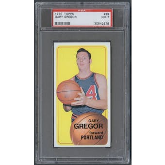 1970/71 Topps Basketball #89 Gary Gregor PSA 7 (NM) *2678