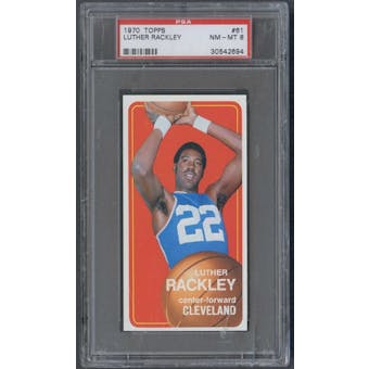 1970/71 Topps Basketball #61 Luther Rackley PSA 8 (NM-MT) *2694