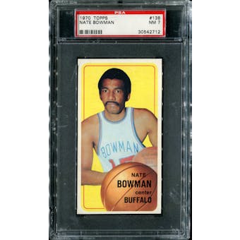 1970/71 Topps Basketball #138 Nate Bowman PSA 7 (NM) *2712
