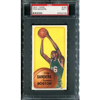1970/71 Topps Basketball #163 Tom Sanders PSA 7 (NM) *2738