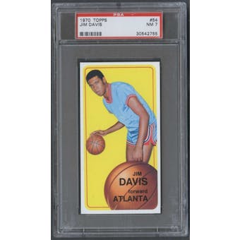 1970/71 Topps Basketball #54 Jim Davis PSA 7 (NM) *2755