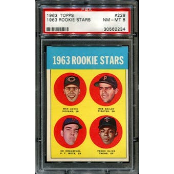 1963 Topps Baseball #228 Tony Oliva Rookie PSA 8 (NM-MT) *2234