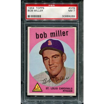 1959 Topps Baseball #379 Bob Miller PSA 7 (NM) *9269