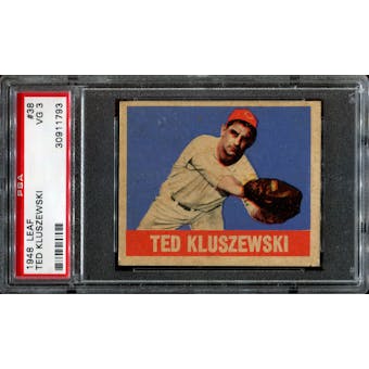 1948 Leaf Baseball #38 Ted Kluszewski PSA 3 (VG) *1793