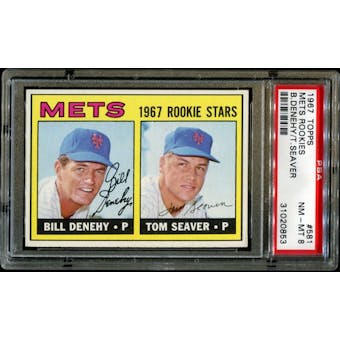 1967 Topps Baseball #581 Tom Seaver Rookie PSA 8 (NM-MT) *0853