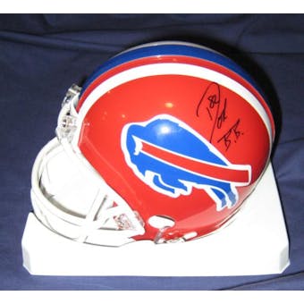 Don Beebe Autographed Buffalo Bills Throwback Mini Football Helmet
