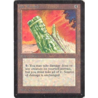 Magic the Gathering Beta Single Jade Monolith - SLIGHT PLAY (SP)