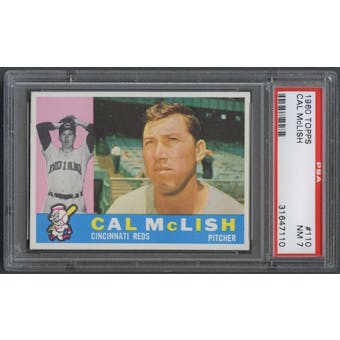 1960 Topps Baseball #110 Cal McLish PSA 7 (NM) *7110