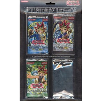 Upper Deck Yu-Gi-Oh Forbidden Legacy Blister with 3 Boosters Packs + Rare Foil
