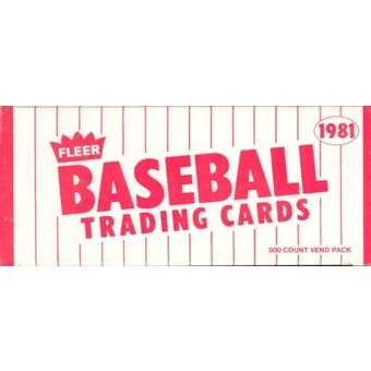 1981 Fleer Baseball Vending Box (Reed Buy)