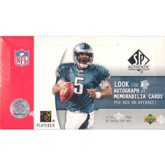 2005 Upper Deck SP Authentic Football Hobby Box