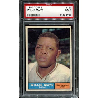 1961 Topps Baseball #150 Willie Mays PSA 7 (NM) *9739