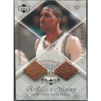 1999/00 Upper Deck Black Diamond A Piece of History Double #SA Shareef Abdur-Rahim