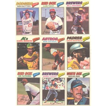 1977 Topps Cloth Stickers Baseball Near Complete Set (EX-MT)