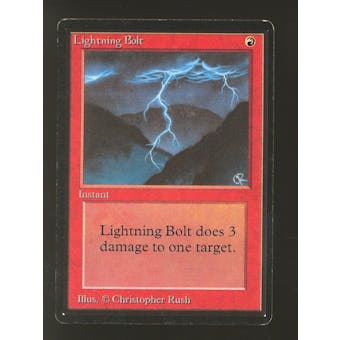Magic the Gathering Beta Lightning Bolt LIGHTLY PLAYED (LP)