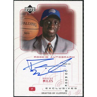 2000/01 Upper Deck SPx Authentics Rookie Exclusives #DM Darius Miles Autograph