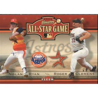 2004 Astros Fanfest #9 Nolan Ryan Roger Clemens Fleer Houston All Star Game