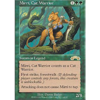 Magic the Gathering Exodus Single Mirri, Cat Warrior - SLIGHT PLAY (SP)
