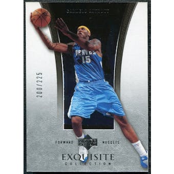 2004/05 Upper Deck Exquisite Collection #7 Carmelo Anthony /225