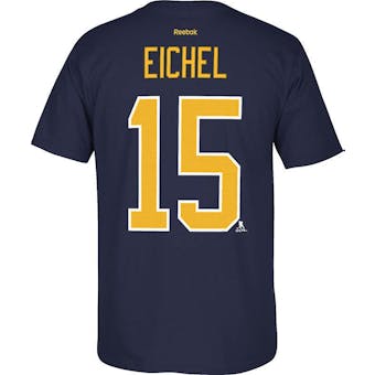 Buffalo Sabres #15 Jack Eichel Reebok Navy The New SLD HD Jersey Tee Shirt (Adult Medium)
