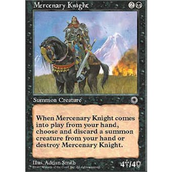 Magic the Gathering Portal 1 Single Mercenary Knight - SLIGHT PLAY (SP)