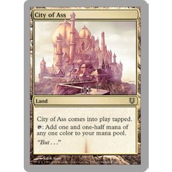 Magic the Gathering Unhinged Single City of Ass FOIL - NEAR MINT (NM)