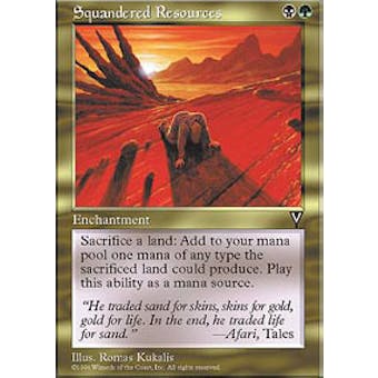Magic the Gathering Visions Single Squandered Resources - NEAR MINT (NM)
