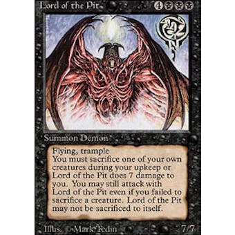 Magic the Gathering 3rd Ed (Revised) Single Lord of the Pit - MODERATE PLAY (MP)