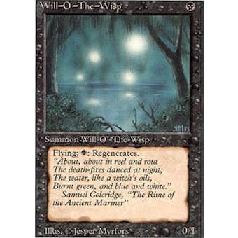 Magic the Gathering 3rd Ed (Revised) Single Will-o'-the-Wisp - SLIGHT PLAY (SP)