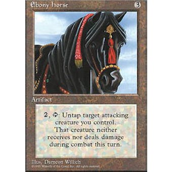 Magic the Gathering 4th Edition Single Ebony Horse - NEAR MINT (NM)
