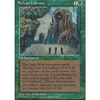 Magic the Gathering 4th Edition Single Sylvan Library - SLIGHT PLAY (SP)