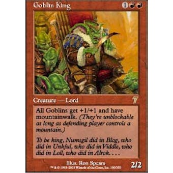 Magic the Gathering 7th Edition Single Goblin King FOIL - SLIGHT PLAY (SP)