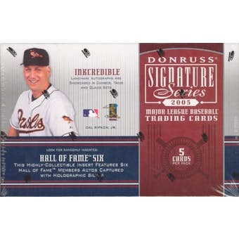 2005 Donruss Signature Series Baseball Hobby Pack