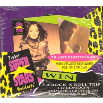 Superstars MusiCards Series 1 Hobby Box (1991 Pro Set)