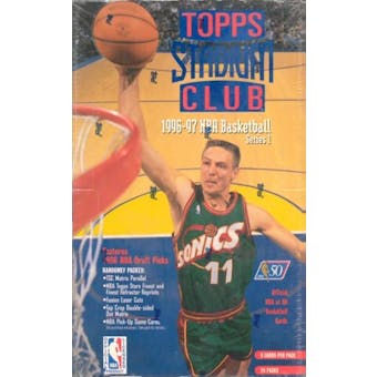 1996/97 Topps Stadium Club Series 1 Basketball Jumbo Box