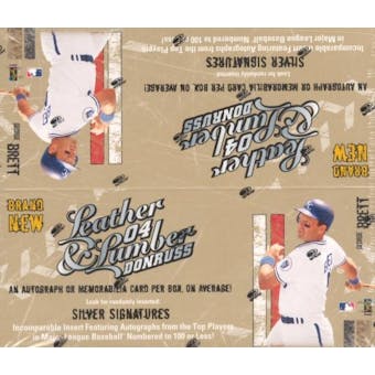 2004 Donruss Leather & Lumber Baseball 24-Pack Box