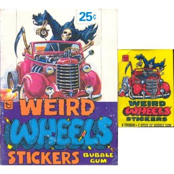 Weird Wheels Stickers Wax Box (1980 Topps)