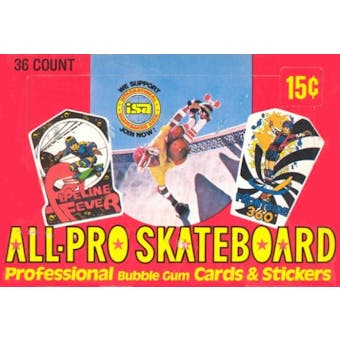 All Pro Skateboard Wax Box (1978 Donruss)