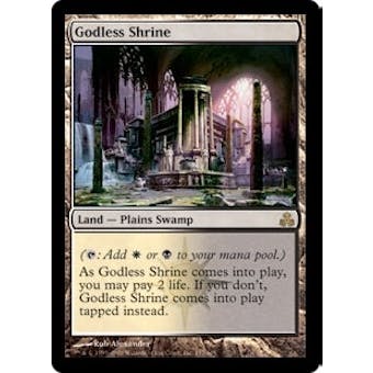 Magic the Gathering Guildpact Single Godless Shrine FOIL - MODERATE PLAY (MP)
