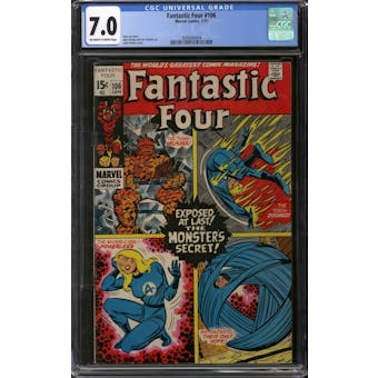 Fantastic Four #106 CGC 7.0 (OW-W) *3695684004*