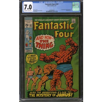 Fantastic Four #107 CGC 7.0 (OW-W) *3695684005*